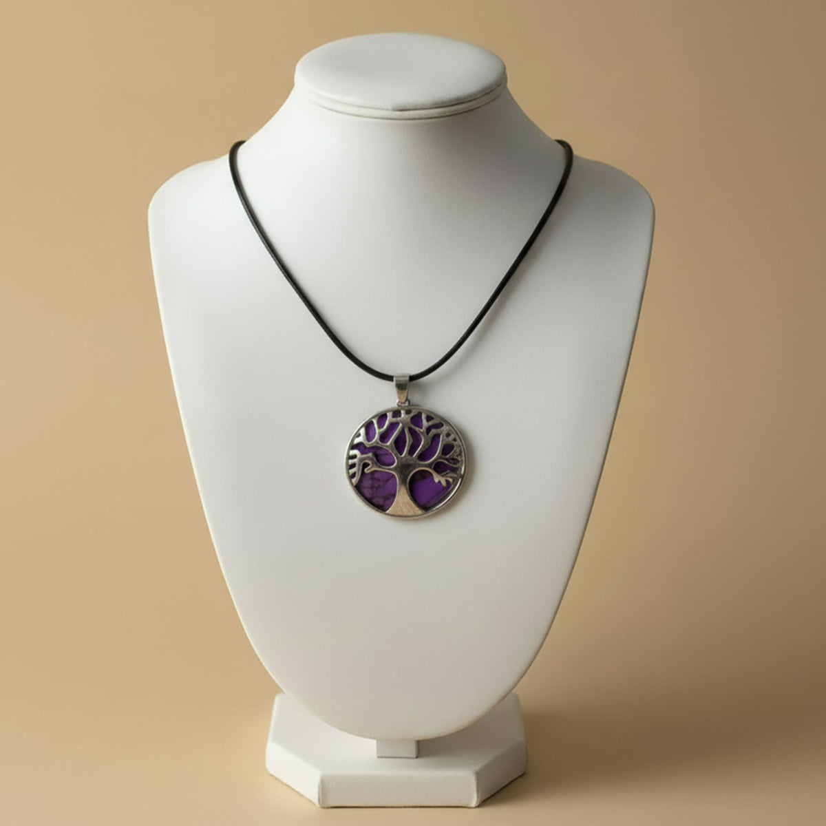 Colar Árvore Ametista Violeta