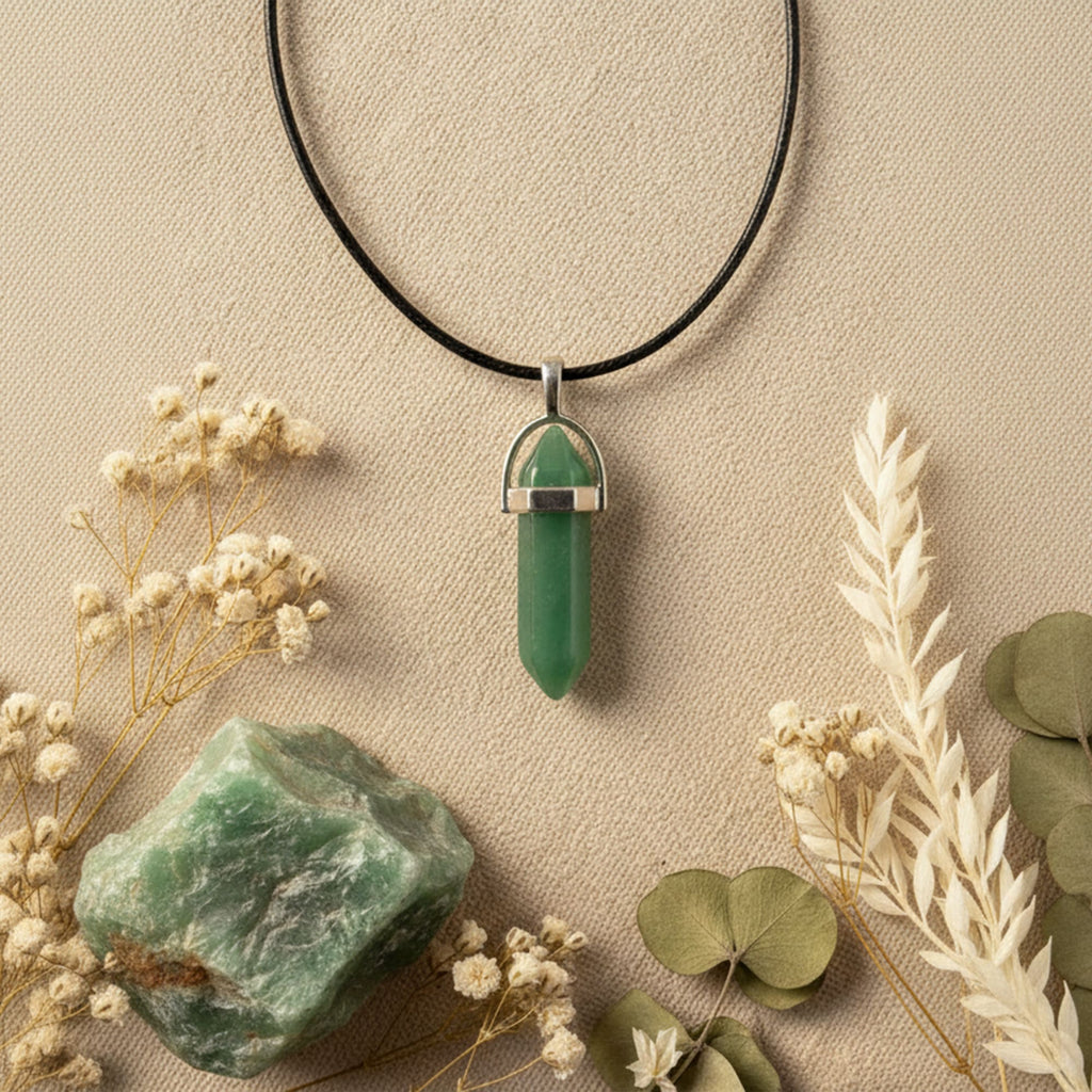 Colar Cristal Aventurina Verde