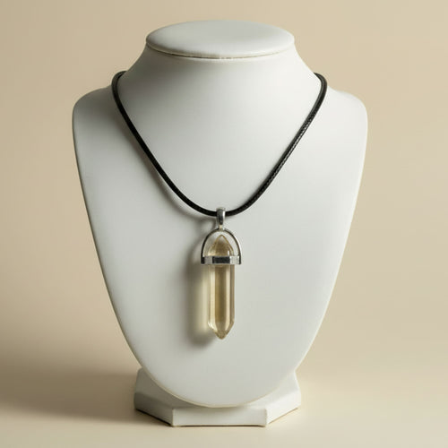Colar Cristal Citrino Dourado