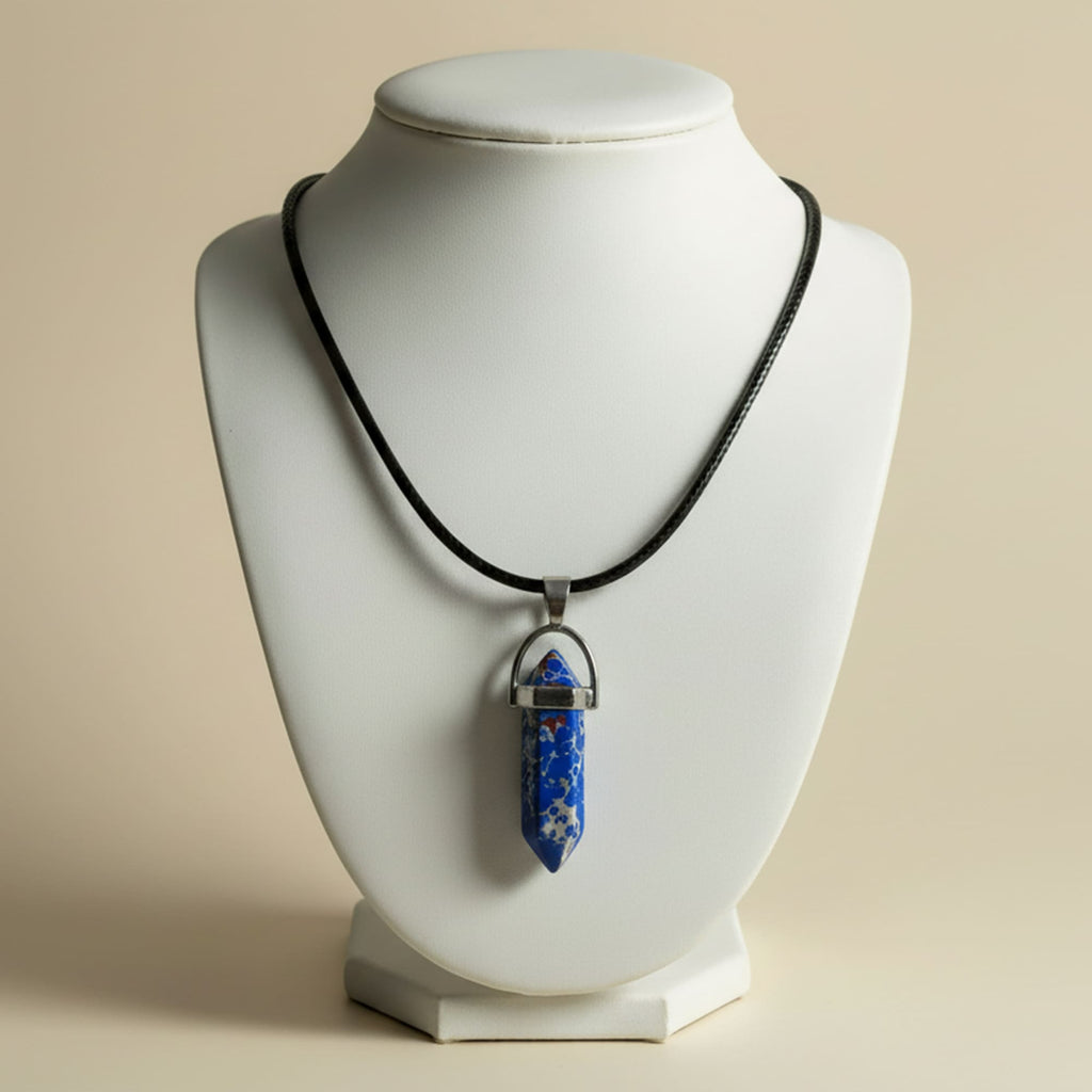 Colar Cristal Jaspe Imperial Azul
