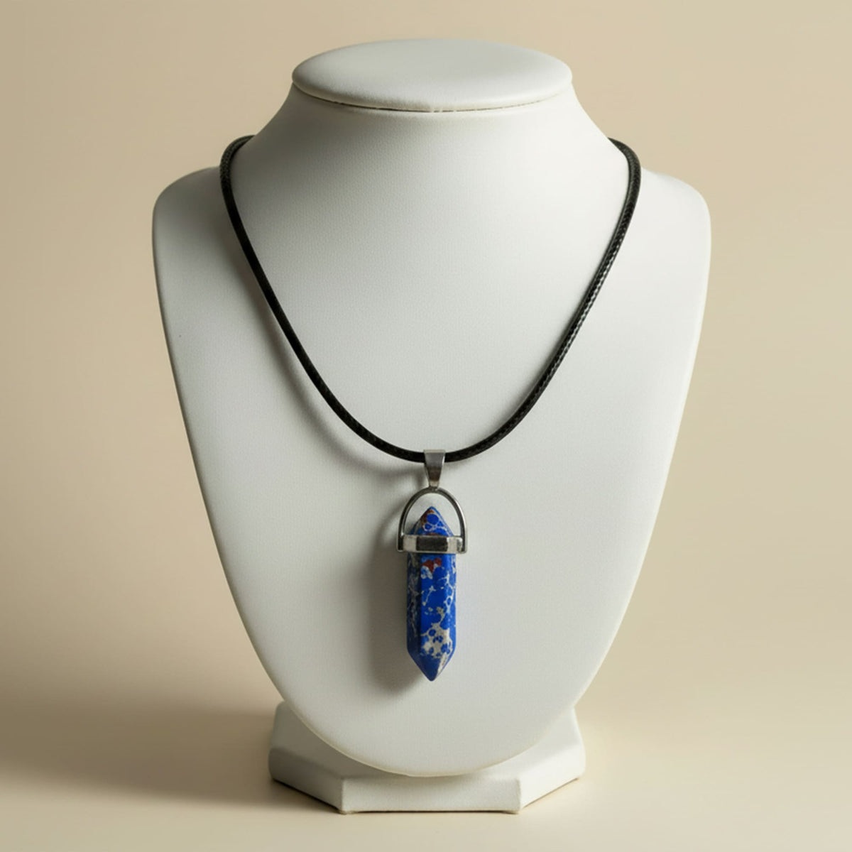 Colar Cristal Jaspe Imperial Azul