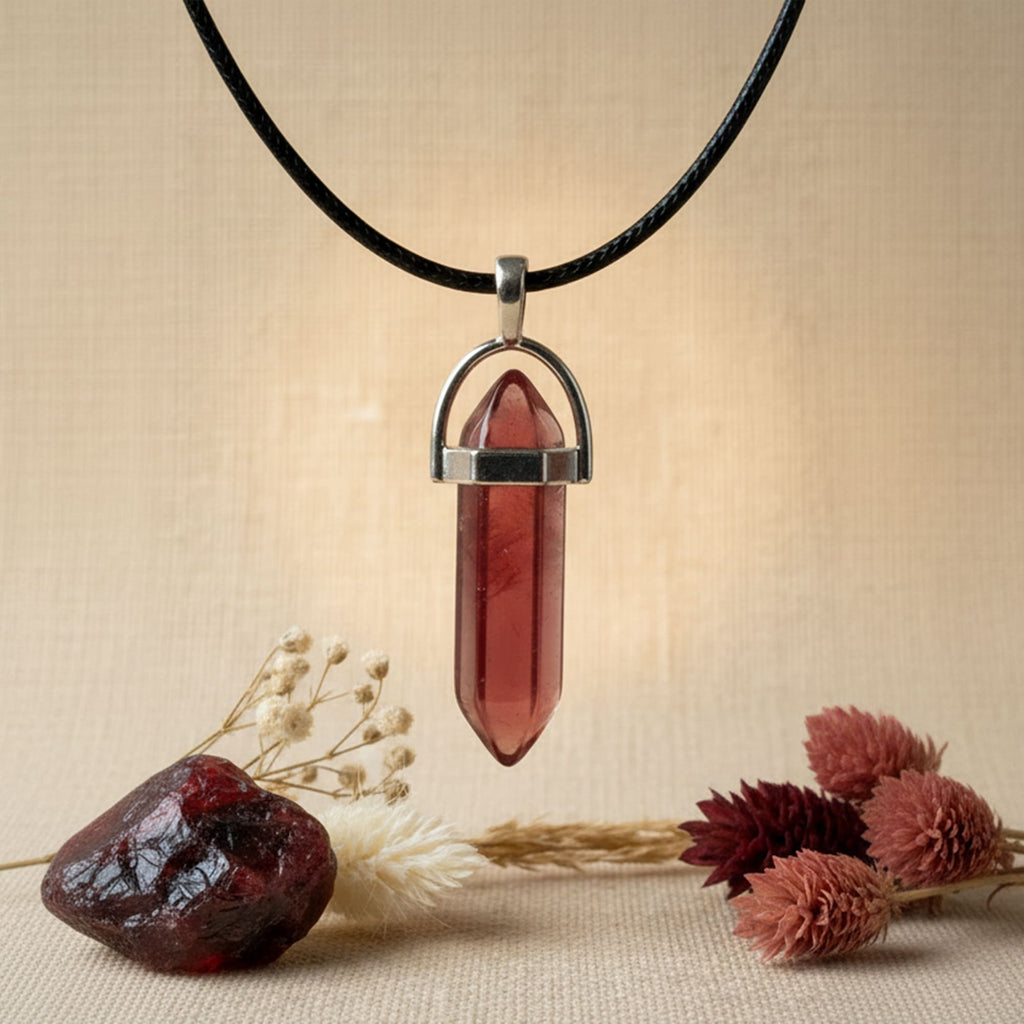 Colar Cristal Quartzo Cereja