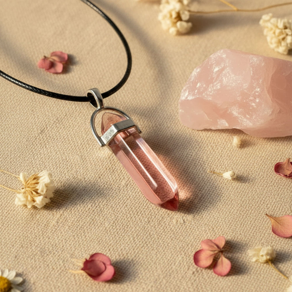Colar Cristal Quartzo Cereja