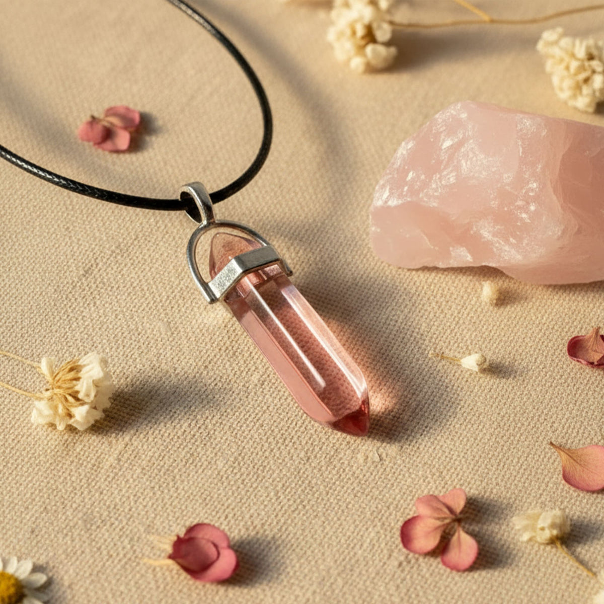 Colar Cristal Quartzo Cereja