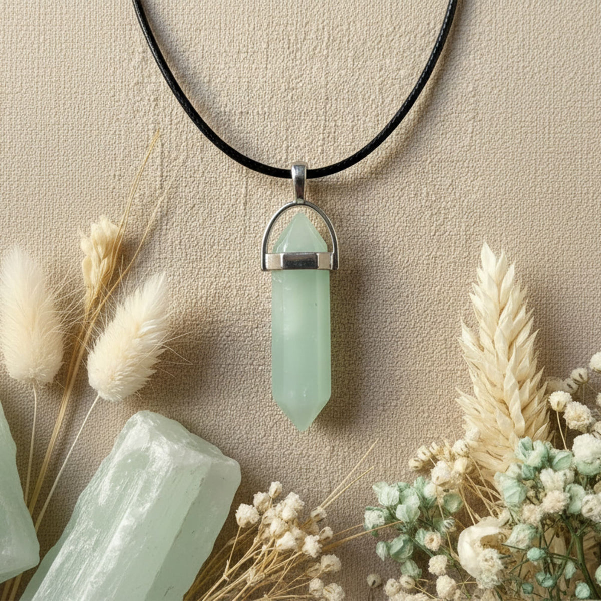 Colar Cristal Verde Mint