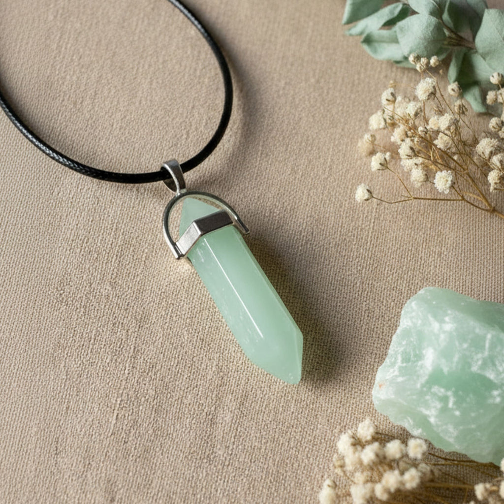 Colar Cristal Verde Mint