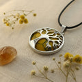Colar Árvore Jaspe Amarelo