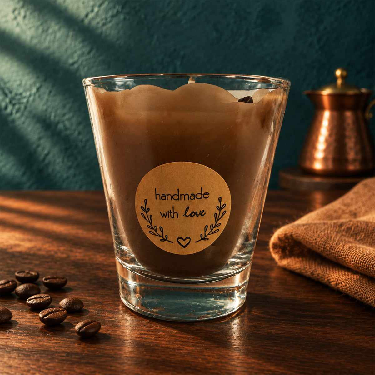 Conjunto Copos Vela Café