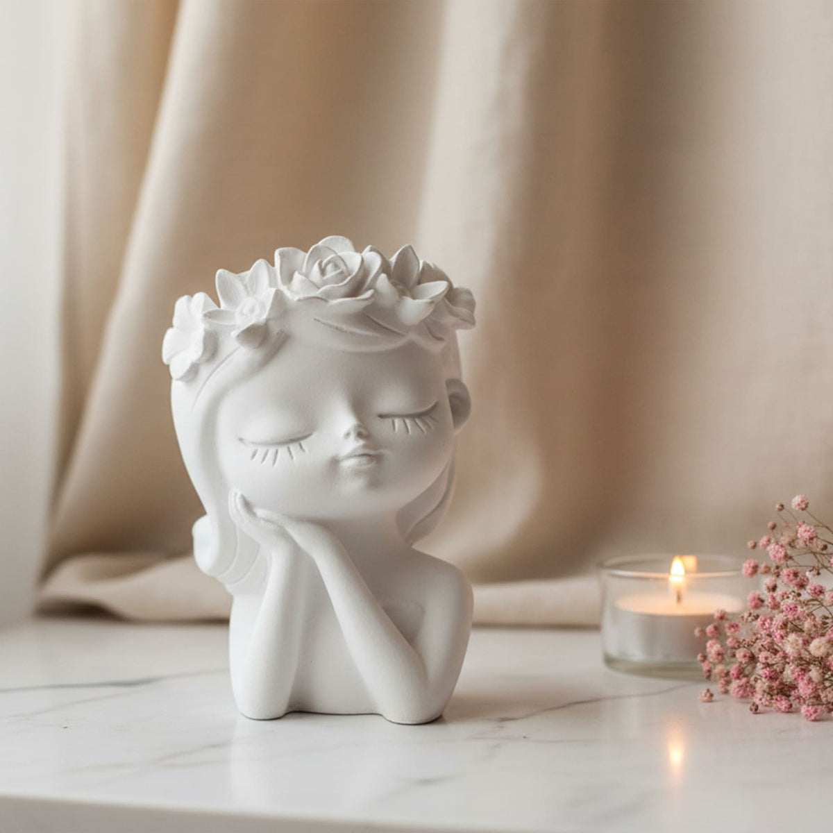 Conjunto Meninas Florais em Gesso