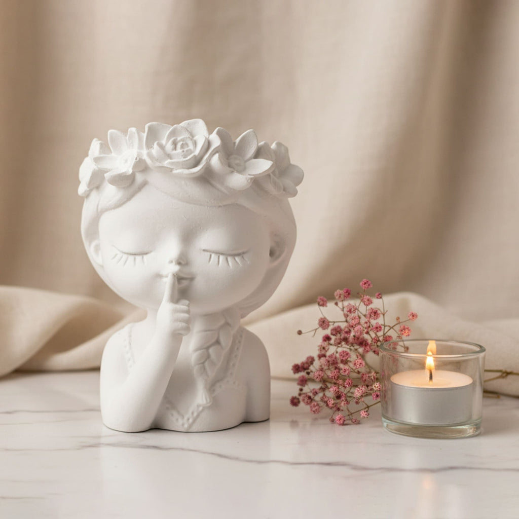 Conjunto Meninas Florais em Gesso