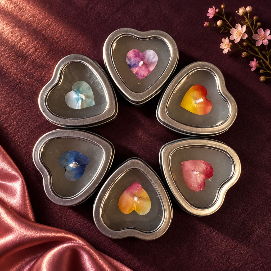 Conjunto Velas Coração em Lata