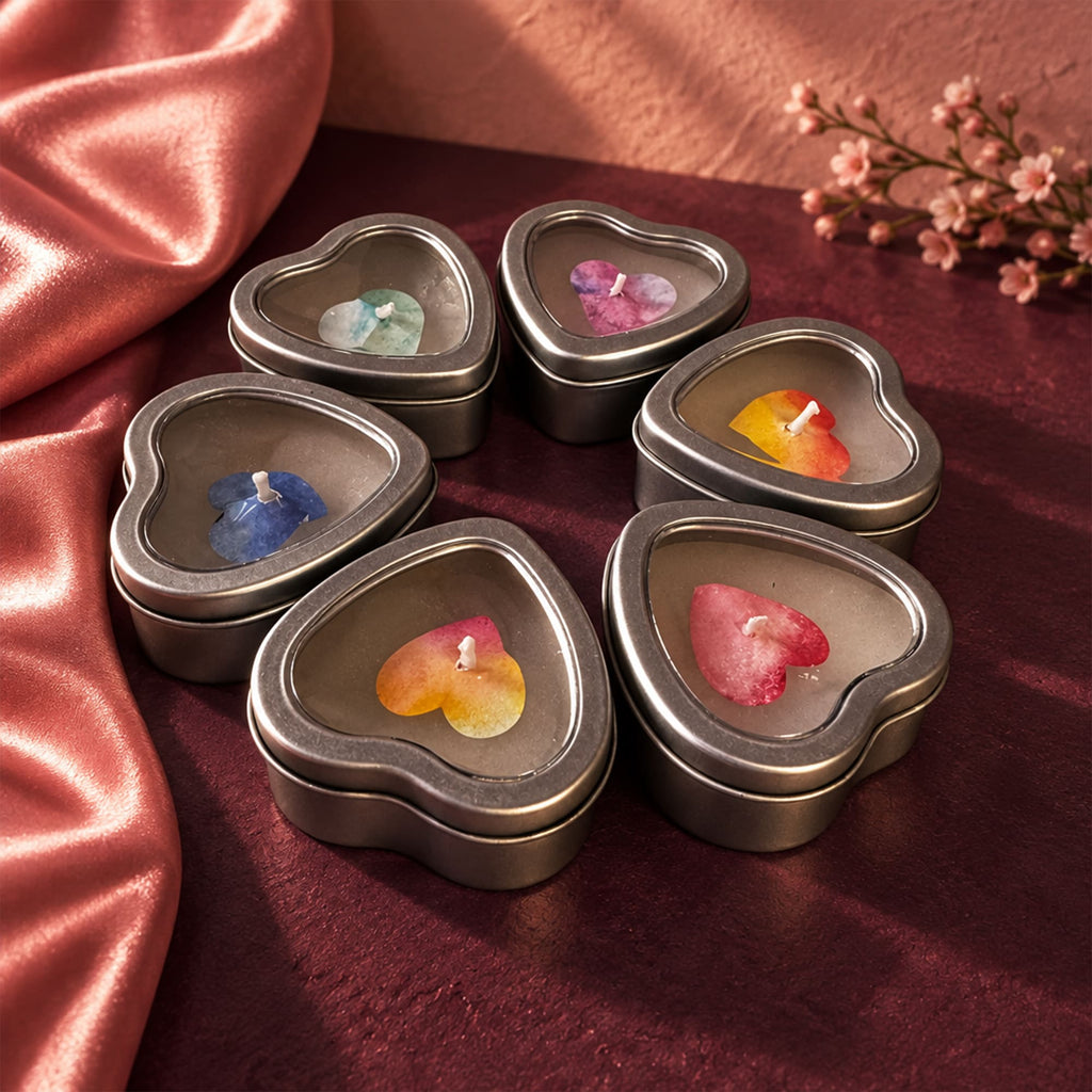 Conjunto Velas Coração em Lata