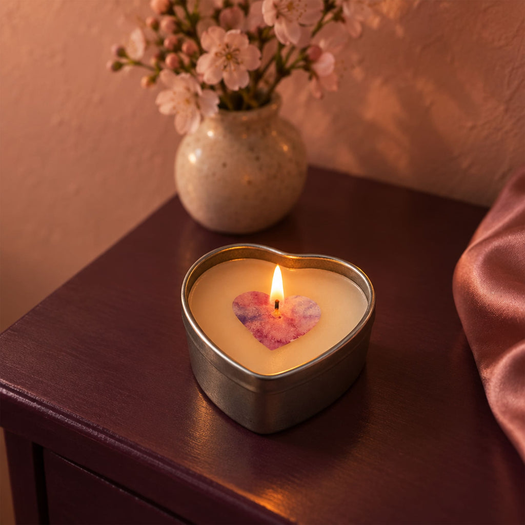Conjunto Velas Coração em Lata