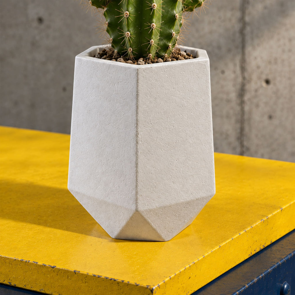 Copo Hexagonal em Gesso