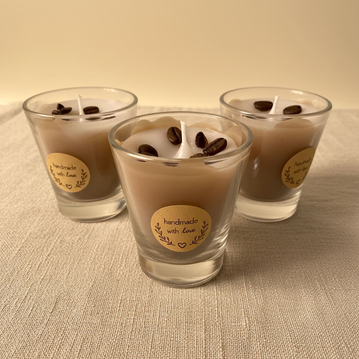 Conjunto Copos Vela Café