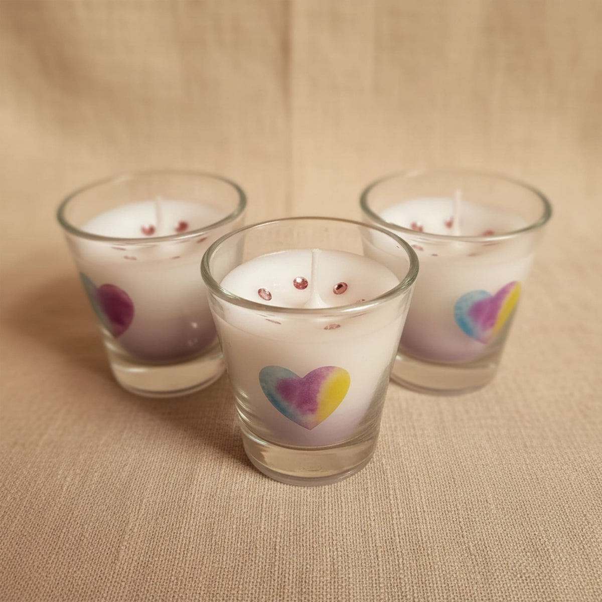 Conjunto Copos Vela Lavanda