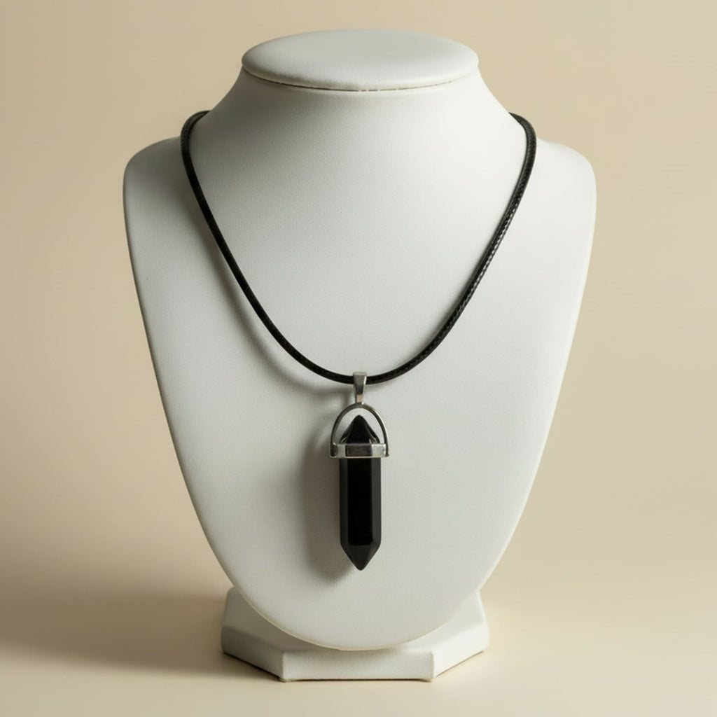 Colar Cristal Obsidiana Negra