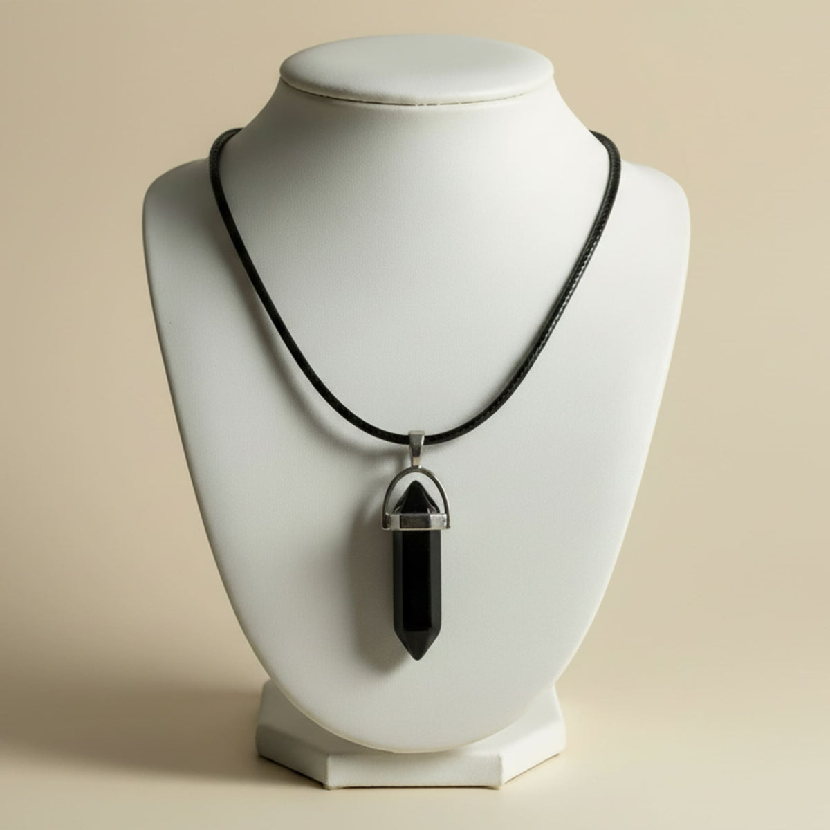 Colar Cristal Obsidiana Negra