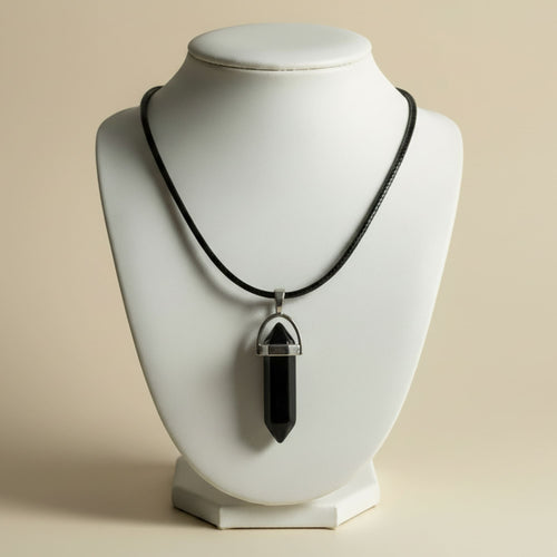 Colar Cristal Obsidiana Negra