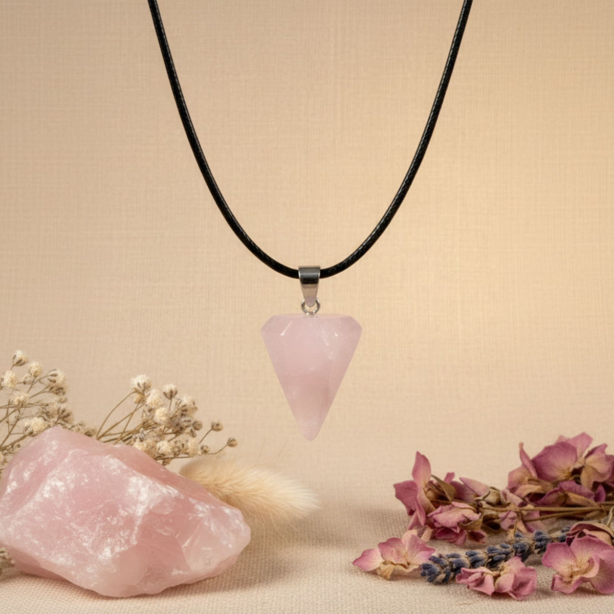 Pêndulo Quartzo Rosa