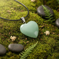 Pingente Coração Jade Verde Mint
