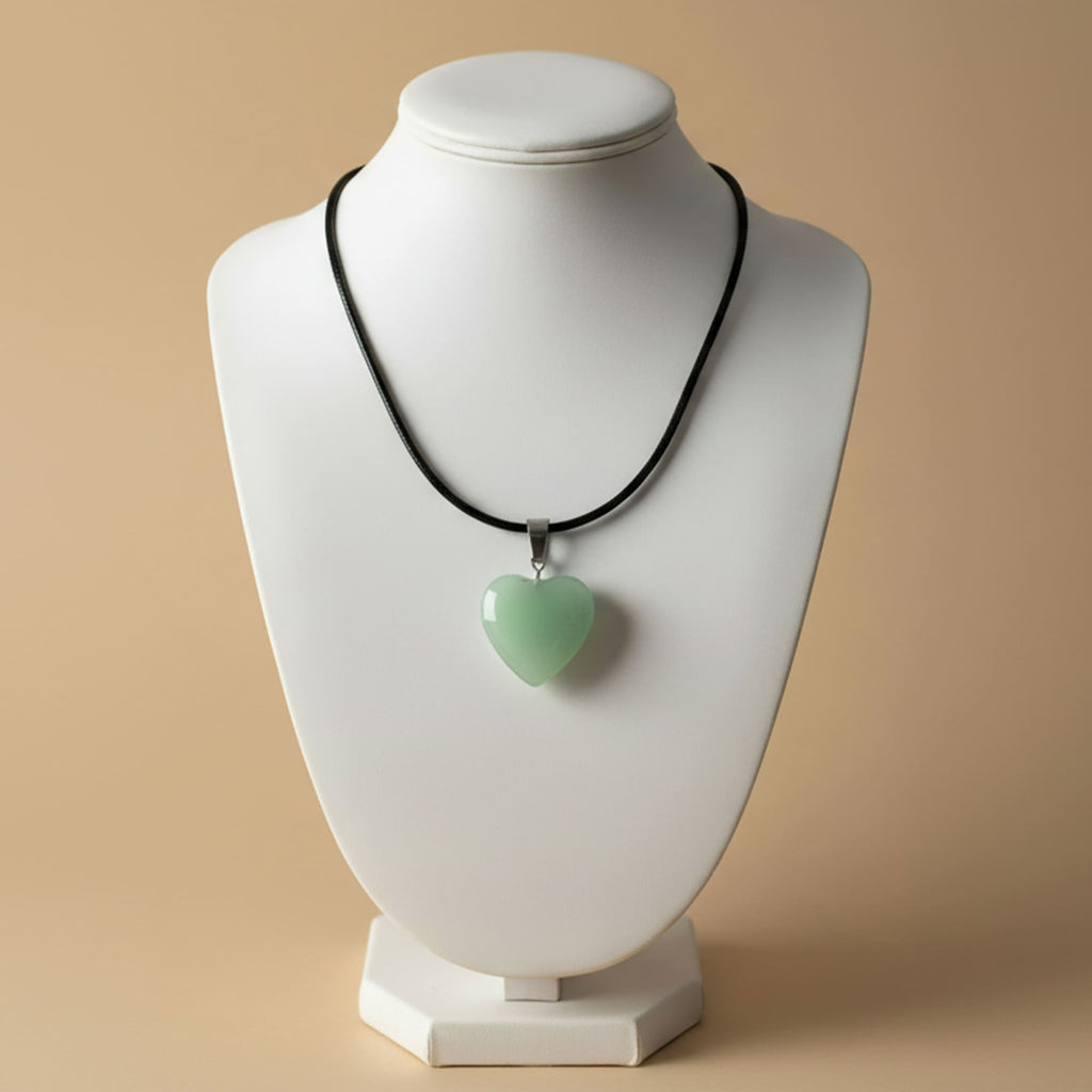 Pingente Coração Jade Verde Mint