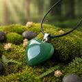 Pingente Coração Jade Verde