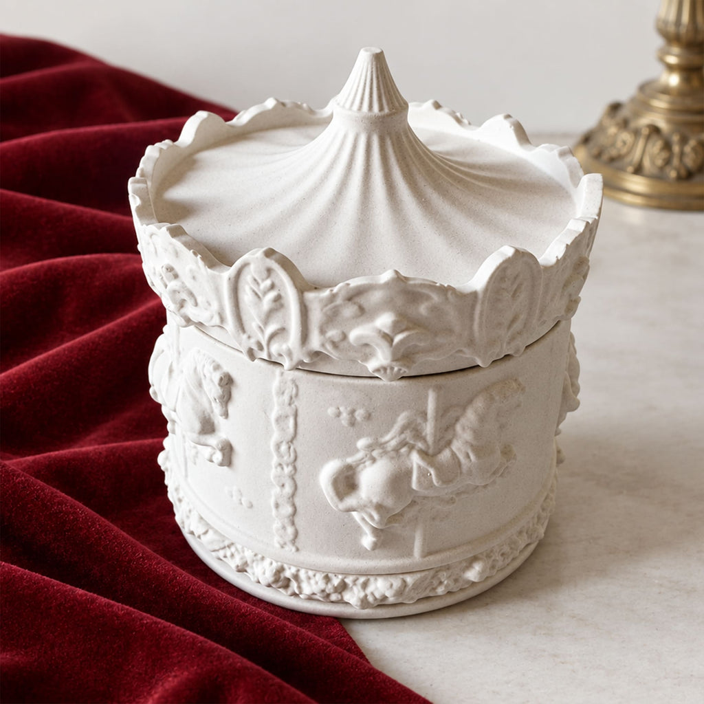 Porta-Joias Carrossel em Gesso