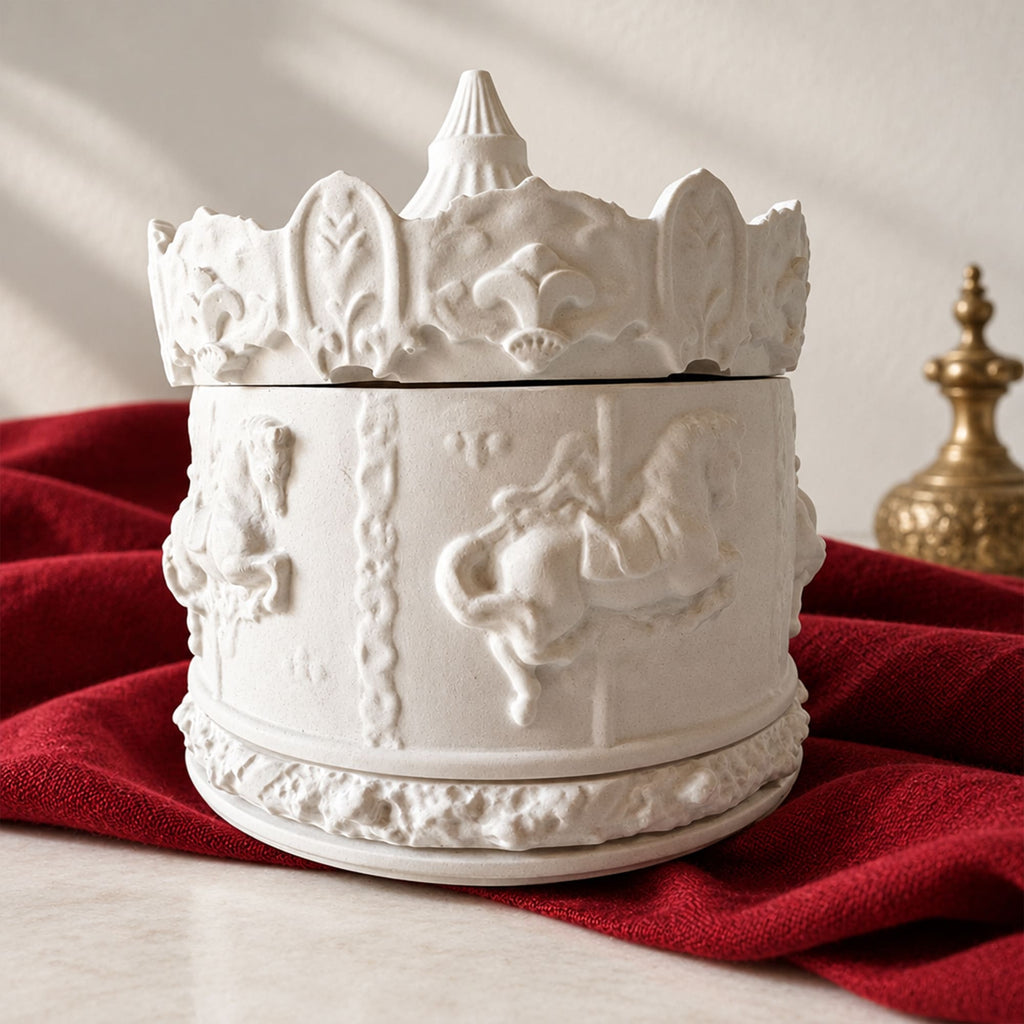 Porta-Joias Carrossel em Gesso