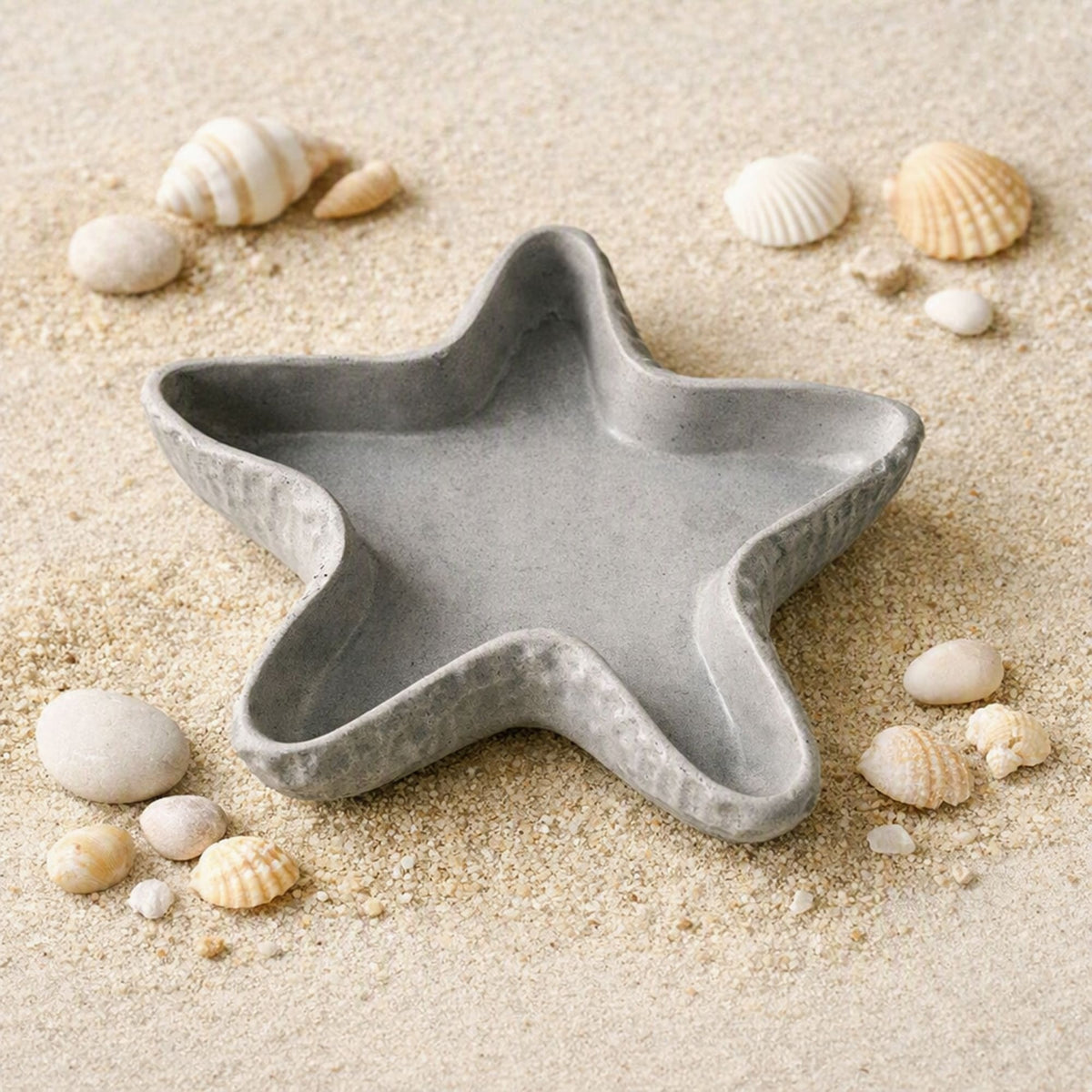 Porta-velas Estrela-do-mar em Cimento