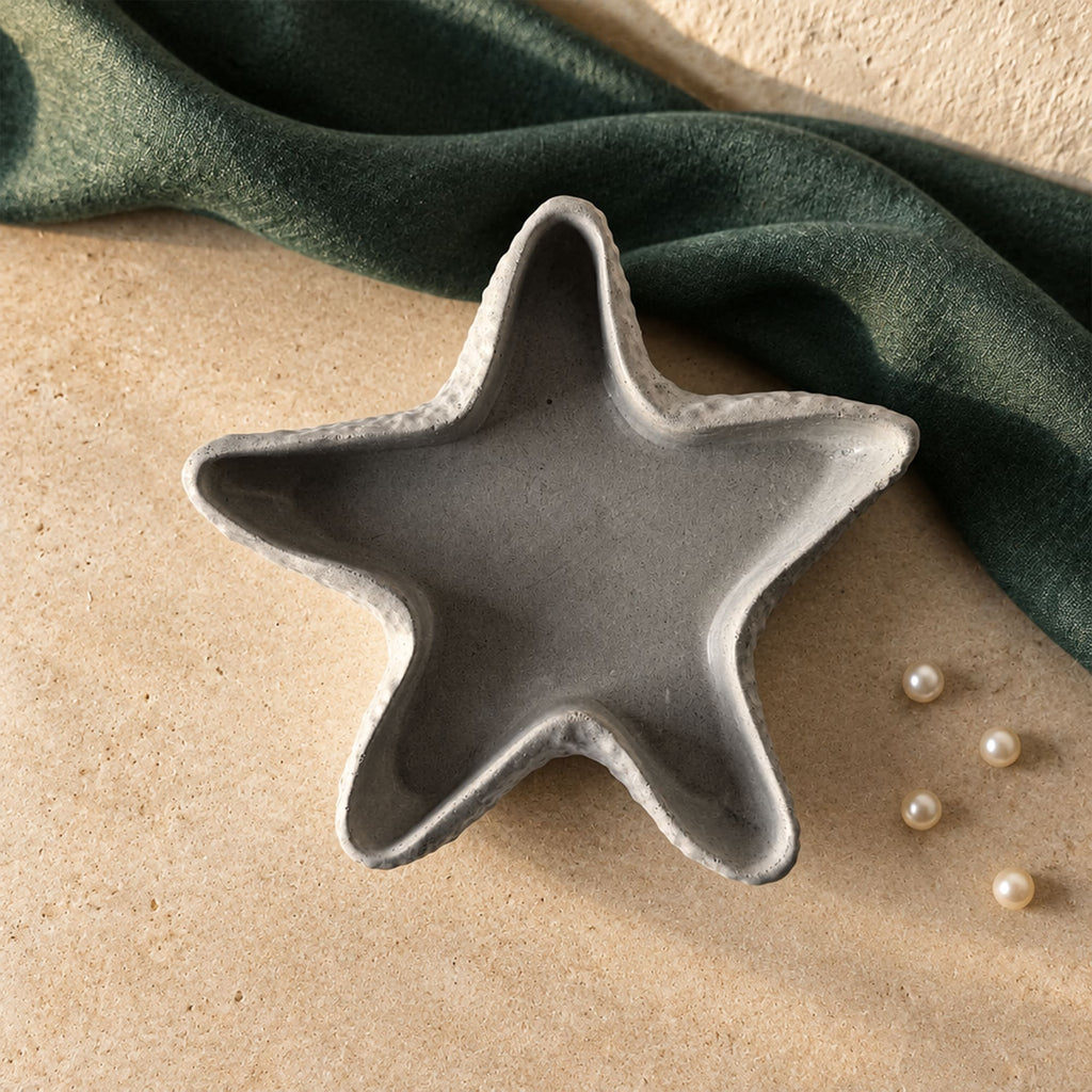 Porta-velas Estrela-do-mar em Cimento