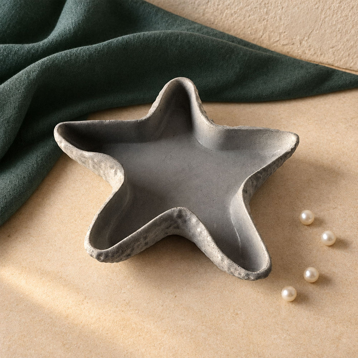 Porta-velas Estrela-do-mar em Cimento