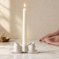 Porta-Velas Laço em Gesso