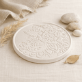 Prato Mandala Floral Decorativo em Gesso