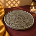 Prato Mandala Floral Decorativo em Cimento