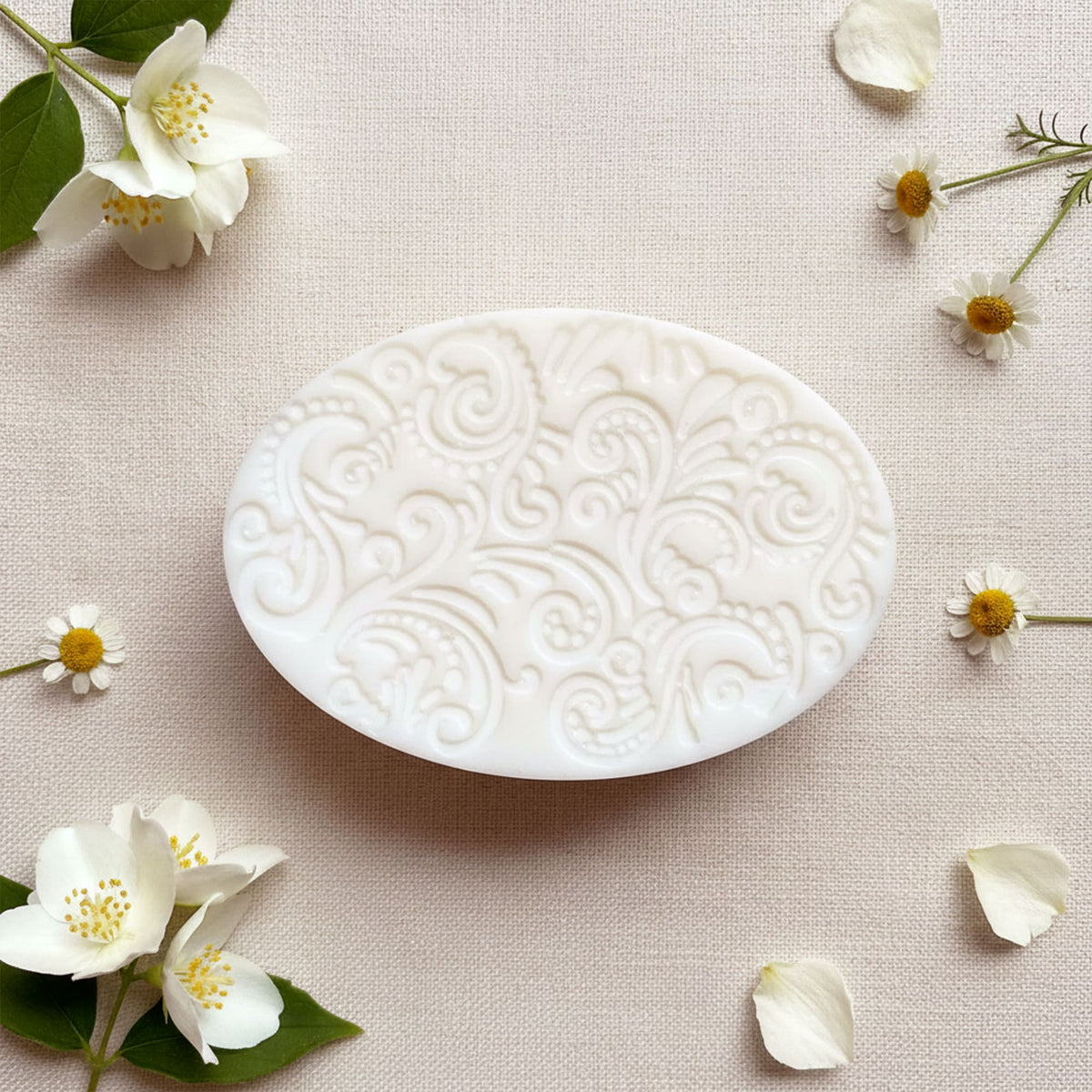 Sabonete Oval Floral Clássico