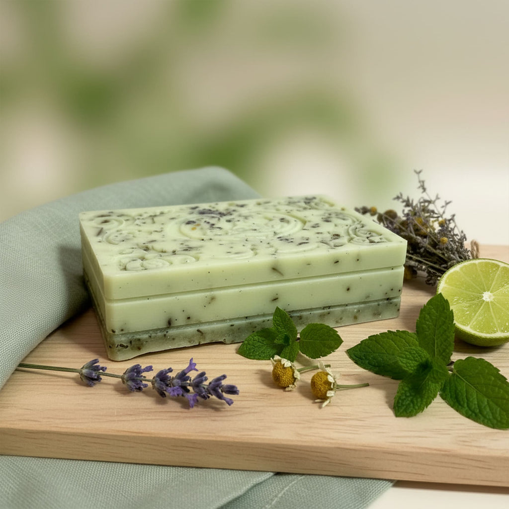 Sabonete Retângulo Floral Hortelã-Menta