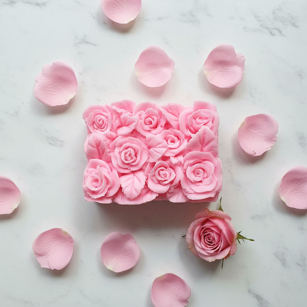 Sabonete Retângulo Rosas