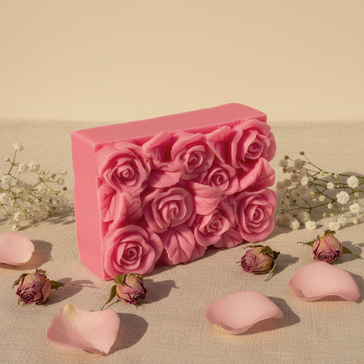 Sabonete Retângulo Rosas