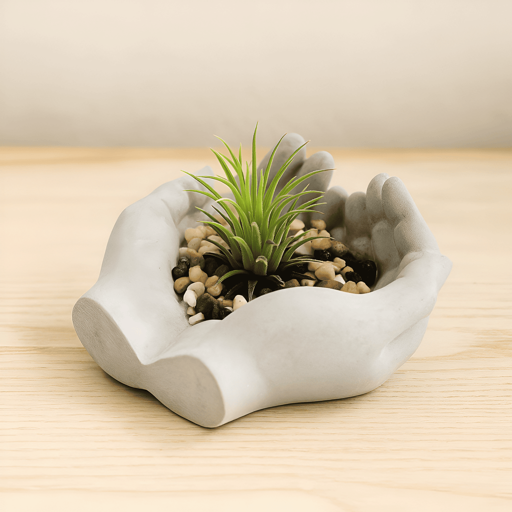 Vaso Decorativo Mãos em Gesso