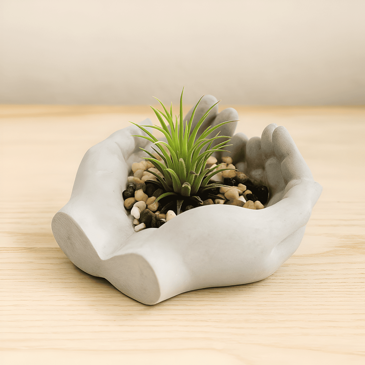 Vaso Decorativo Mãos em Gesso