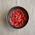 Vela Flor Peónia em Lata