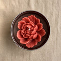 Vela Flor Peónia em Lata