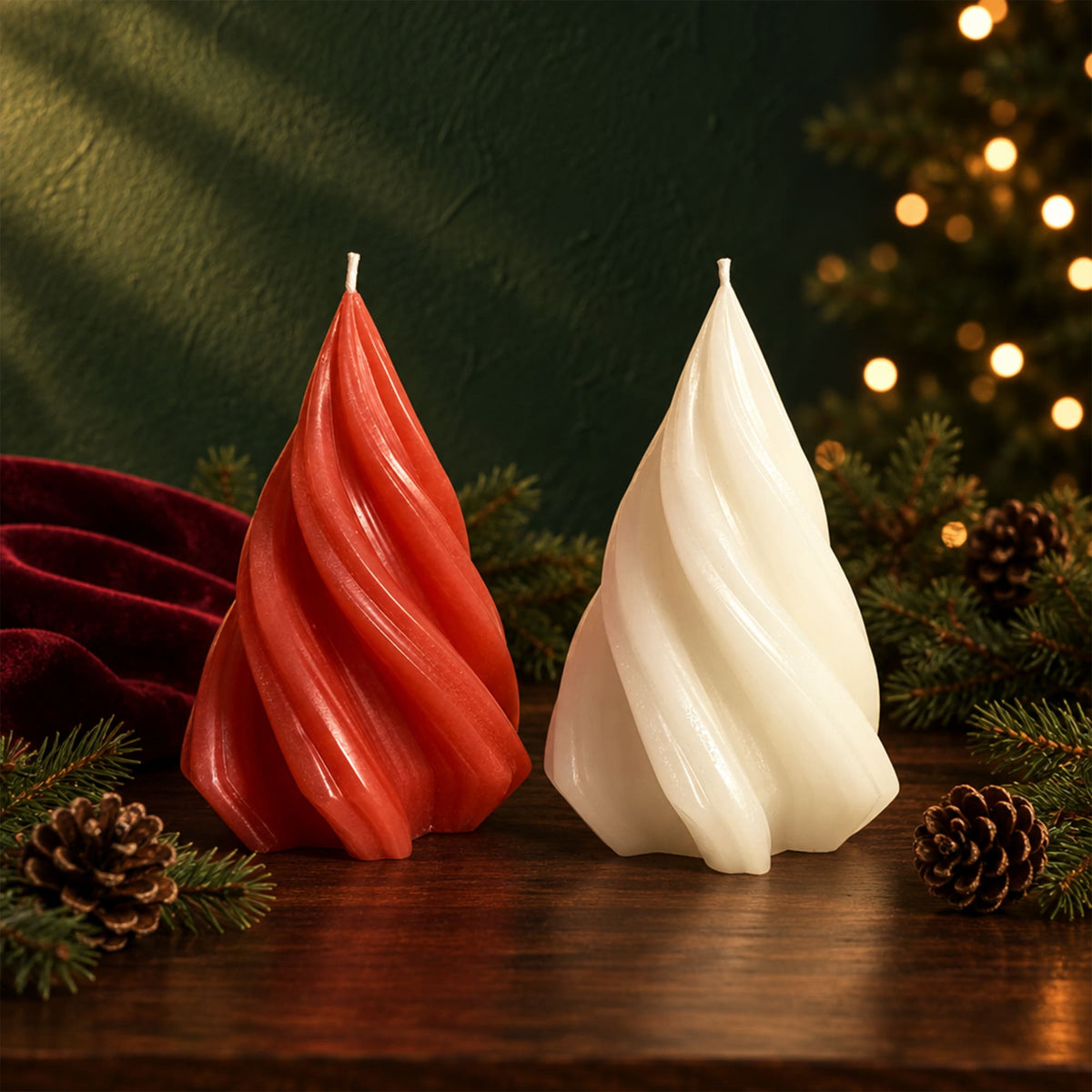 Velas Decorativas Árvore Espiral