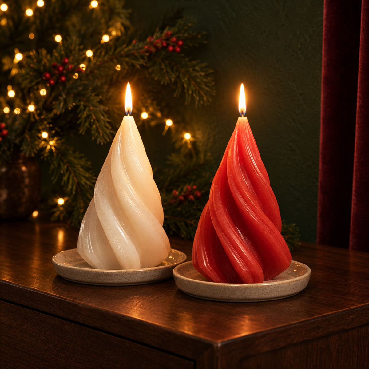Velas Decorativas Árvore Espiral